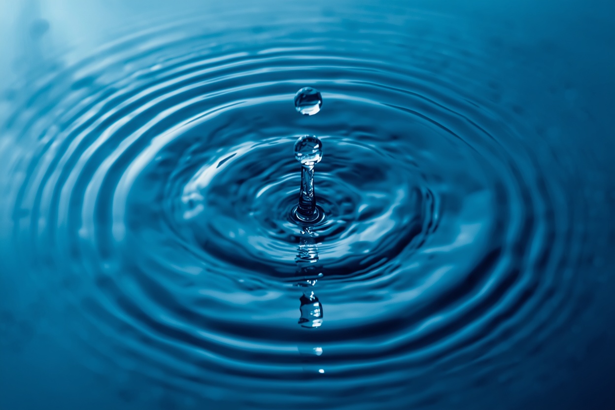 Concentric circles representing steady daily water drinking awareness